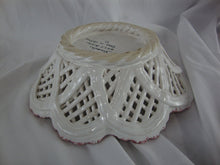 Load image into Gallery viewer, Vintage Portugal Handpainted Ceramic Lace Decor Bowl with Yellow Daisy