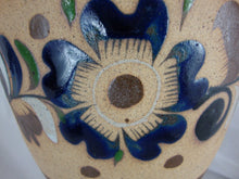 Load image into Gallery viewer, Vintage Tonala J. Campe Signed Mexican Blue/Green Bird & Flower Vase