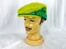 Load image into Gallery viewer, Hand-Made Flat Cap, Green & Fuzzy, Size Large
