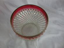 Load image into Gallery viewer, Vintage Indiana Glass Ruby Red & Clear Glass Diamond Point Ice Bucket