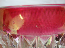 Load image into Gallery viewer, Vintage Indiana Glass Ruby Red & Clear Glass Diamond Point Ice Bucket