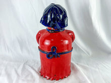 Load image into Gallery viewer, Signed Marvin Bailey Folk Art Lady with Turkey Pottery Sculpture