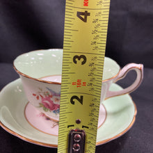 Load image into Gallery viewer, Hammersley and Co. Green with Floral Transfer Teacup and Saucer