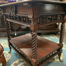 Load image into Gallery viewer, Antique Barley twist side table