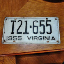 Load image into Gallery viewer, 1955 Virginia T21-655 License Plate Car Tag