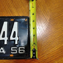 Load image into Gallery viewer, 1956 Virginia T22-844 Automobile Car License Plate Tag