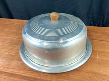 Load image into Gallery viewer, Vintage "Kr... Enduring" Metal Cake Plate and Dome