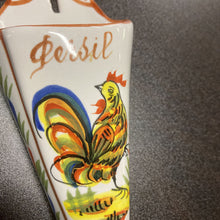 Load image into Gallery viewer, Vintage Henriot Quimper France Handpainted Persil Rooster Small Wall Pocket