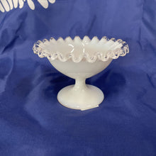 Load image into Gallery viewer, Fenton, White Silver Crest, Small Footed Bowl