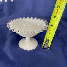 Load image into Gallery viewer, Fenton, White Silver Crest, Small Footed Bowl