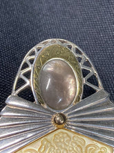 Load image into Gallery viewer, Vintage Carolyn Pollack Sterling Silver, Brass, & Mother of Pearl Abstract Modernist Angel Pendant
