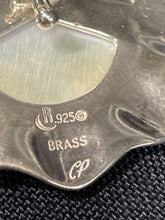 Load image into Gallery viewer, Vintage Carolyn Pollack Sterling Silver, Brass, & Mother of Pearl Abstract Modernist Angel Pendant