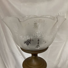 Load image into Gallery viewer, Lamp, Bronze table, Etched Bowl Globe