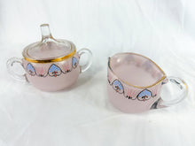 Load image into Gallery viewer, Vintage Pink Hand-Painted Sugar & Creamer Set