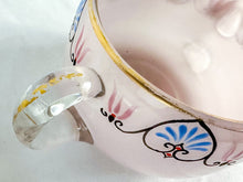 Load image into Gallery viewer, Vintage Pink Hand-Painted Sugar & Creamer Set