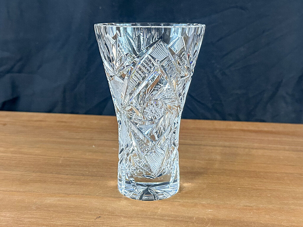 Vintage Small CutCrystal Vase Standpipe Antiques