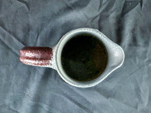 Load image into Gallery viewer, Small Hand-made Gray & Blue Squirrel Pitcher