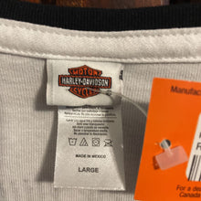 Load image into Gallery viewer, Harley Davidson, Large, Womens, White and Black, V-Neck, Rapid City SD