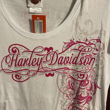Load image into Gallery viewer, Harley Davidson, Large, Womens, White and Pink, Hays Kansas