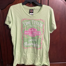 Load image into Gallery viewer, Women's Harley Davidson Historic Voyage XL Lime Green Washington Utah TShirt NWT