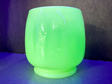 Load image into Gallery viewer, Vintage Fenton Opalescent Yellow Short Vase, Black Light Reactive