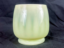 Load image into Gallery viewer, Vintage Fenton Opalescent Yellow Short Vase, Black Light Reactive