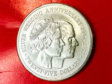 Load image into Gallery viewer, 1972 Cayman Islands Specimen Uncirculated Edition Sterling Silver Queen Elizabeth II and Prince Philip 25th Wedding Anniversary Coin
