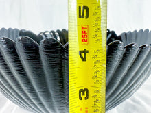 Load image into Gallery viewer, Vintage Arcoroc Black Glass Scallop-Edge Shell Detail Decorative Bowl