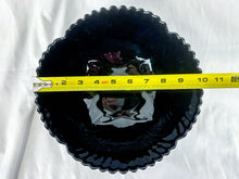Load image into Gallery viewer, Vintage Arcoroc Black Glass Scallop-Edge Shell Detail Decorative Bowl