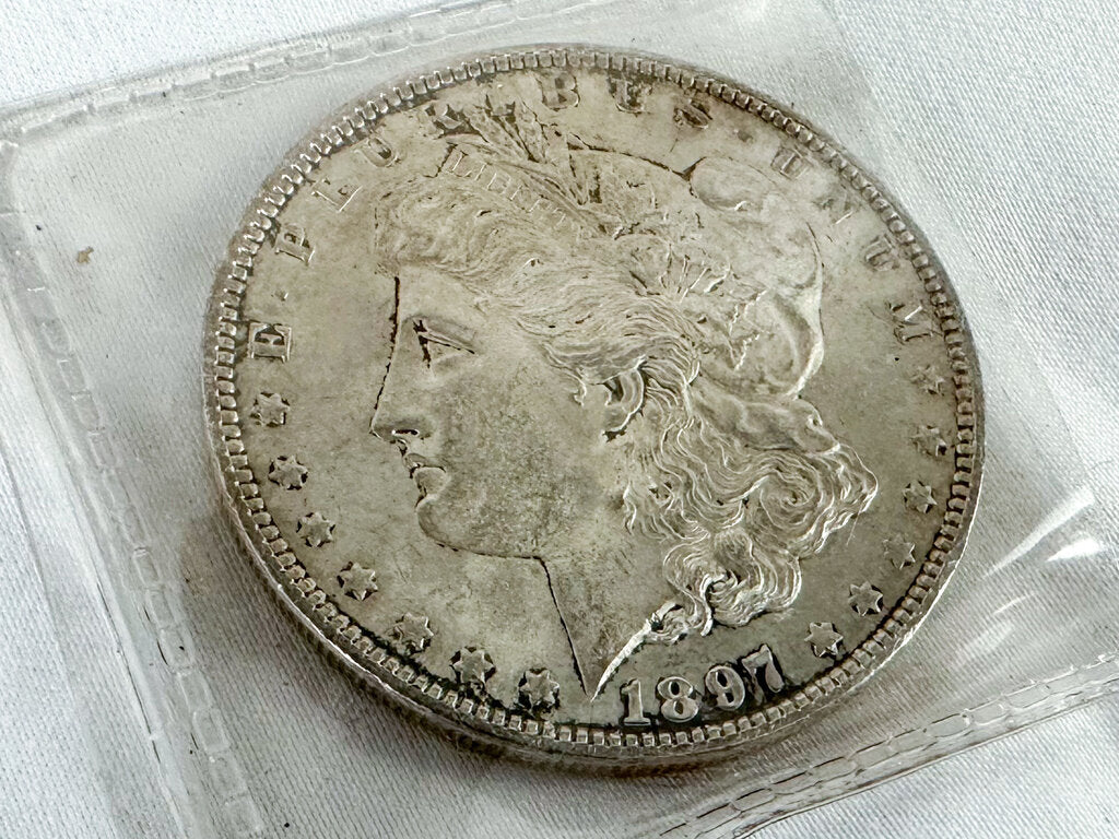 1897 P Morgan Silver Dollar AU+