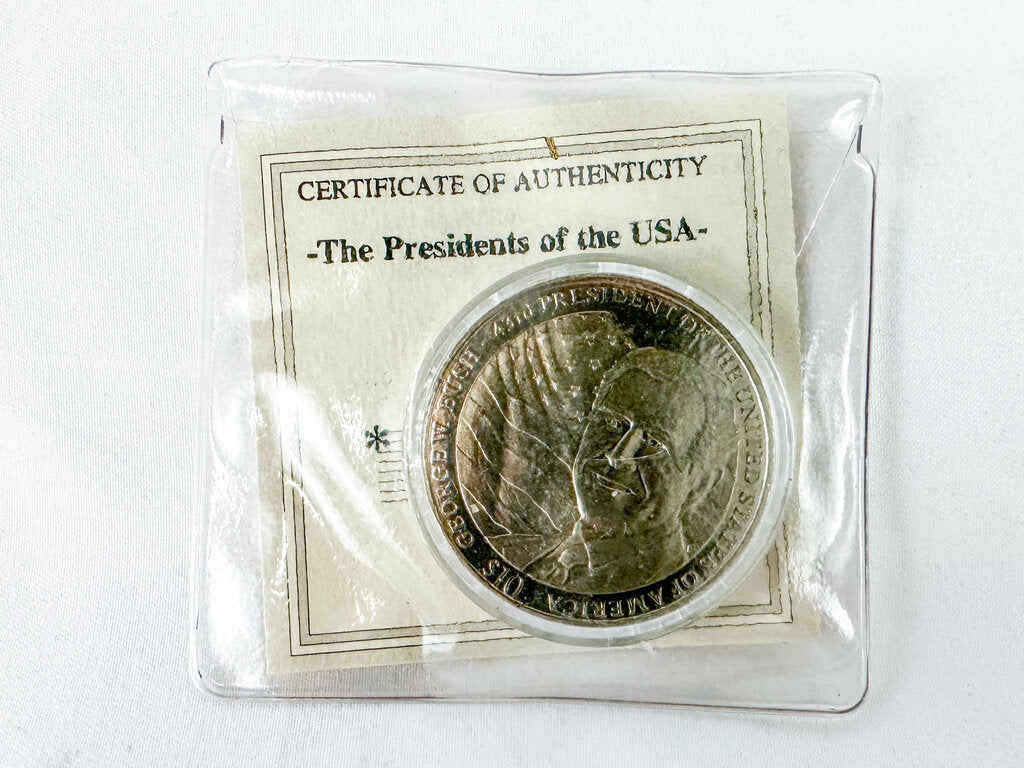 American Mint President George W. Bush $10 Copper Nickle & COA