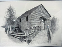 Load image into Gallery viewer, "Mill Illustration" by P. Walter Platt, 2001, Framed, Signed