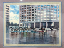 Load image into Gallery viewer, Vintage Framed Signed "Horses of History: The Mustangs of Las Colinas" Print by Donald Mitchell