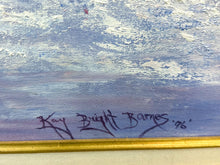 Load image into Gallery viewer, Vintage 1996 Framed Lighthouse Beach Scene Oil Painting by Kay Bright Barnes