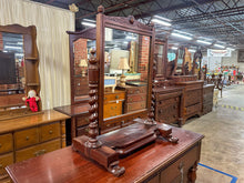 Load image into Gallery viewer, Antique Empire Barley Twist Shaving Dresser Mirror
