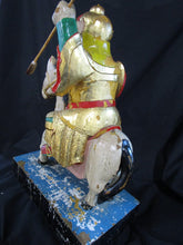 Load image into Gallery viewer, Antique Solid Wood Hand Carved &amp; Hand Painted Chinese Warrior on War Horse *LOCAL PICKUP ONLY!*

