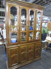 Load image into Gallery viewer, Vintage Universal Furniture Two Piece Glass Door China Hutch Display Cabinet
