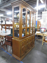 Load image into Gallery viewer, Vintage Universal Furniture Two Piece Glass Door China Hutch Display Cabinet
