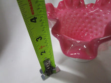 Load image into Gallery viewer, Vintage Fenton Hobnail Peach Crest Ruffled Small Bowl
