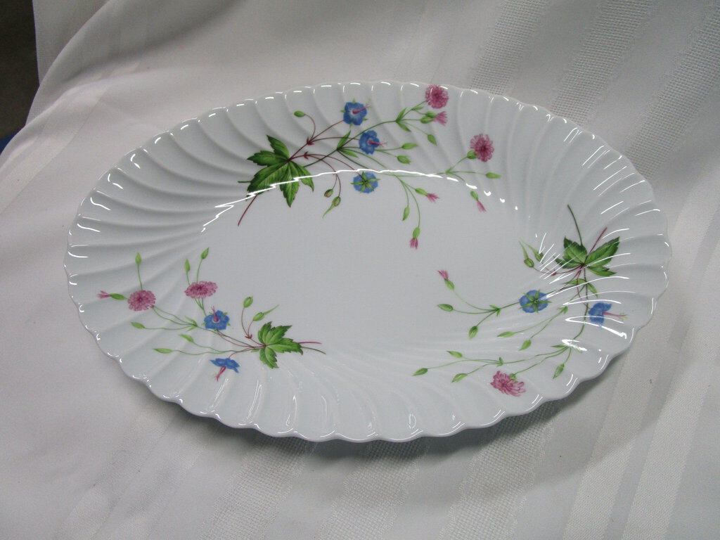 Vintage Haviland Limoges Handpainted Porcelain Floral Oval Platter