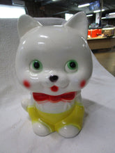 Load image into Gallery viewer, Vintage Ceramic Painted Cat/Dog Coin Bank
