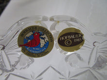 Load image into Gallery viewer, 1985 Hofbauer 24% Lead Crystal Star &amp; Butterfly Tripod Decor Bowl
