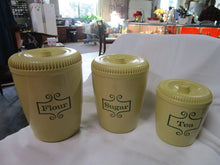 Load image into Gallery viewer, MCM Harvest Gold Plastic Nesting Canister Set of 3
