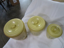 Load image into Gallery viewer, MCM Harvest Gold Plastic Nesting Canister Set of 3
