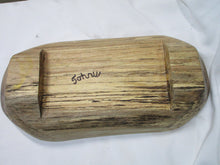 Load image into Gallery viewer, Rustic Hand Carved Spalted White Oak Shallow Dough Decor Bowl
