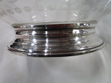 Load image into Gallery viewer, Vintage Cut Glass Leaf Motif Bowl with Sterling Silver Base
