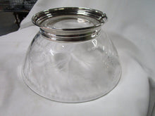 Load image into Gallery viewer, Vintage Cut Glass Leaf Motif Bowl with Sterling Silver Base
