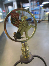 Load image into Gallery viewer, MCM Retro Chartreuse &amp; Cream Lily of the Valley Aladdin Electric Lamp No Shade

