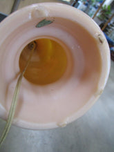 Load image into Gallery viewer, MCM Retro Chartreuse &amp; Cream Lily of the Valley Aladdin Electric Lamp No Shade
