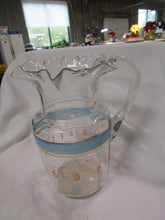 Load image into Gallery viewer, Hand Blown Hand Painted Clear Glass Decor Pitcher
